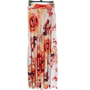 Emma Ducci Large All Over Floral Print Wide Leg Palazzo Pants Pull On Large